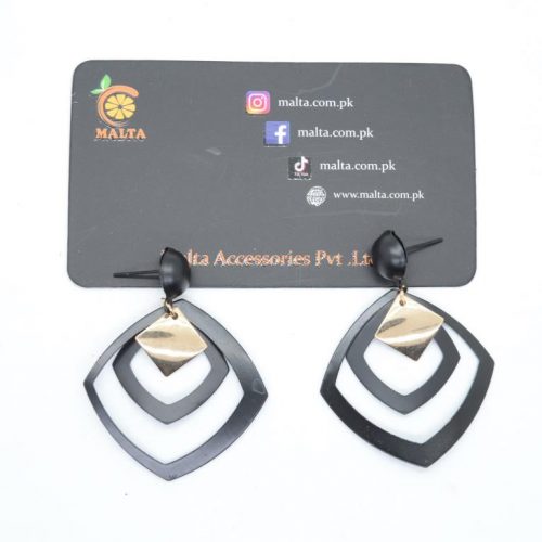 Malta Double  Layer Square Style Earrings