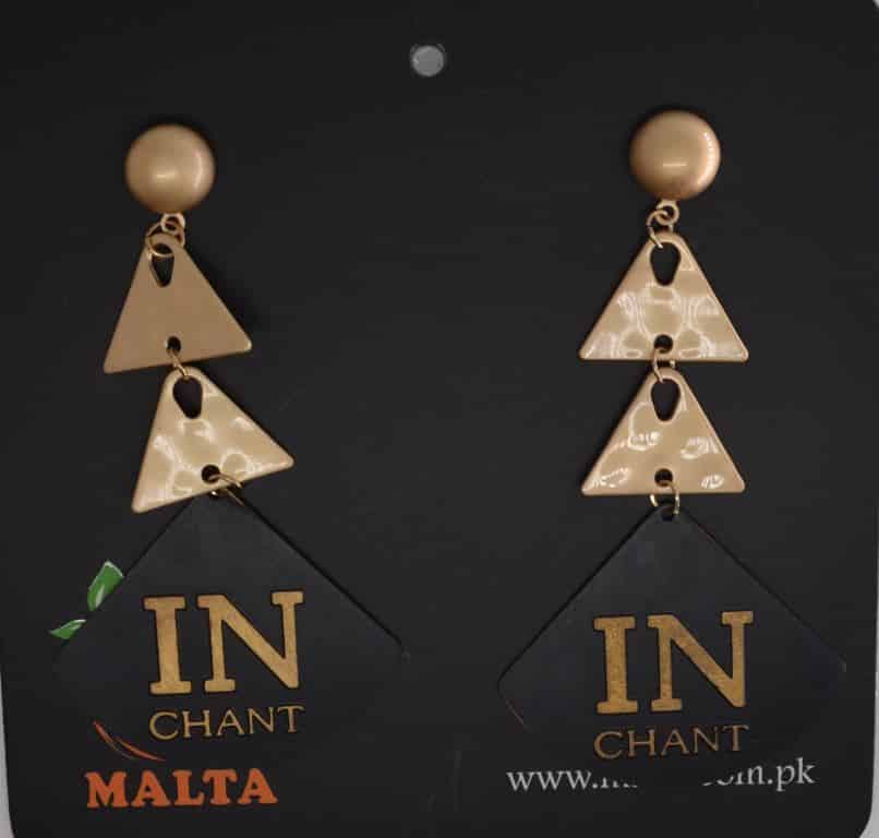 IN triangle Hanging Earrings