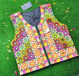 Malta Traditional Mirror Koti With Multi Color Embroidery