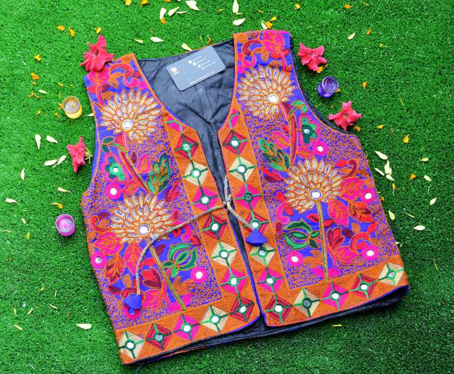 Malta Traditional Embroidery Koti With Multi Colors