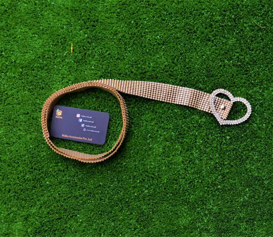 Malta New Design Rhinstone Belt With Beautifull Rhinestone Heart Shape Buckle-(05-05-00-05)