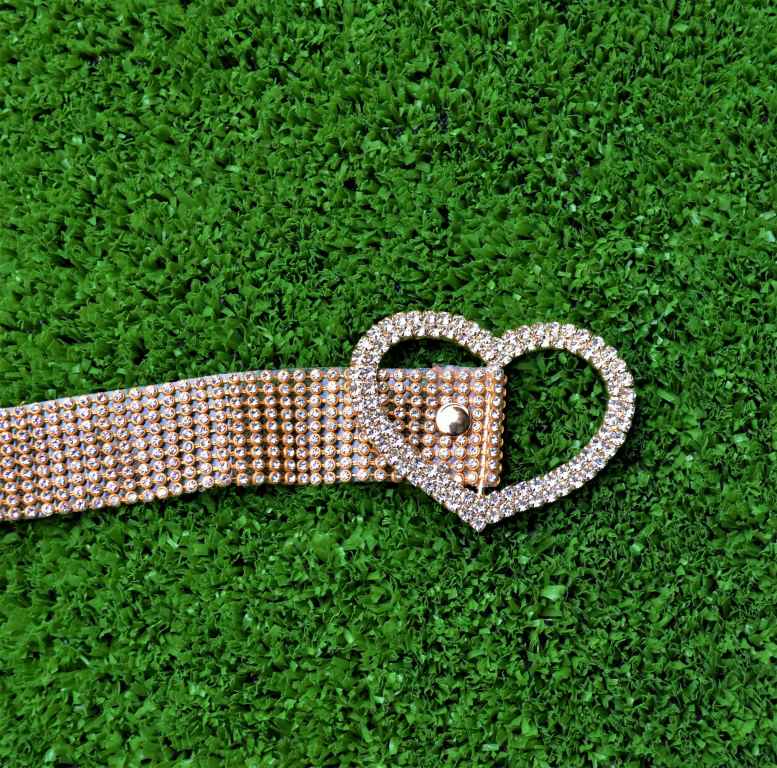 Malta New Design Rhinstone Belt With Beautifull Rhinestone Heart Shape Buckle-(05-05-00-05)