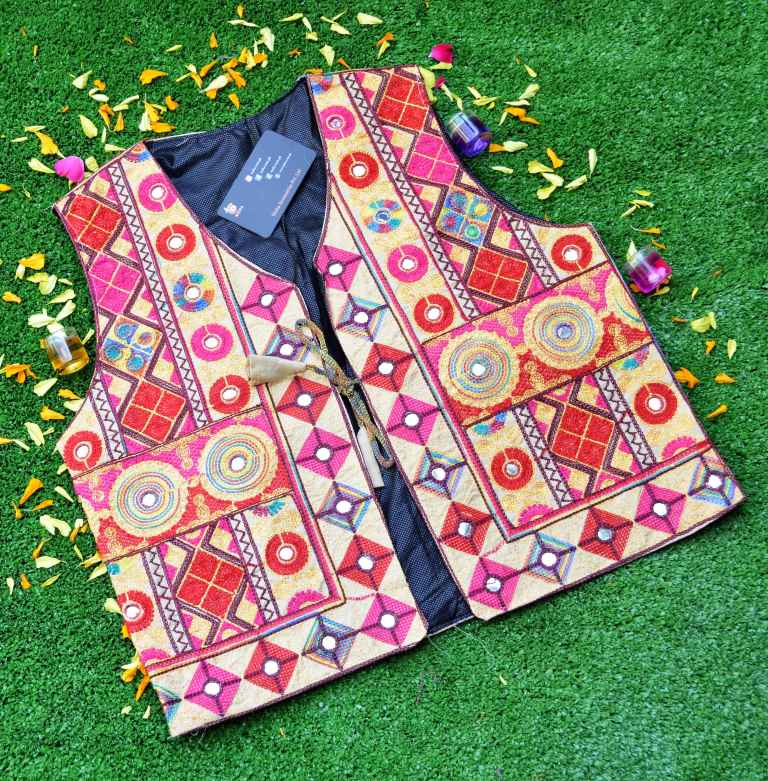 Malta Traditional Embroidery Koti With Multi Colors