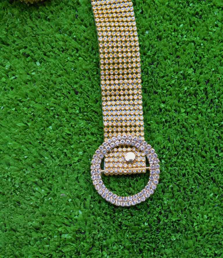 Malta New Design Rhinstone Belt With Beautifull Rhinestone crystal O Shape Buckle-(05-05-00-04)