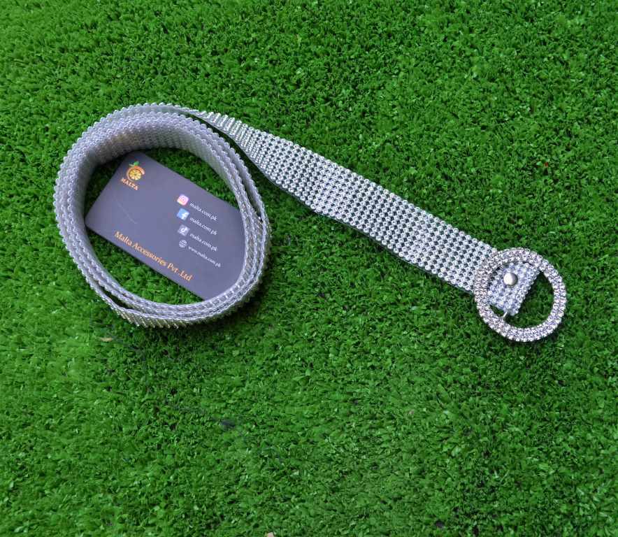 Malta New Design Rhinstone Belt With Beautifull Rhinestone crystal O Shape Buckle-(05-05-00-04)