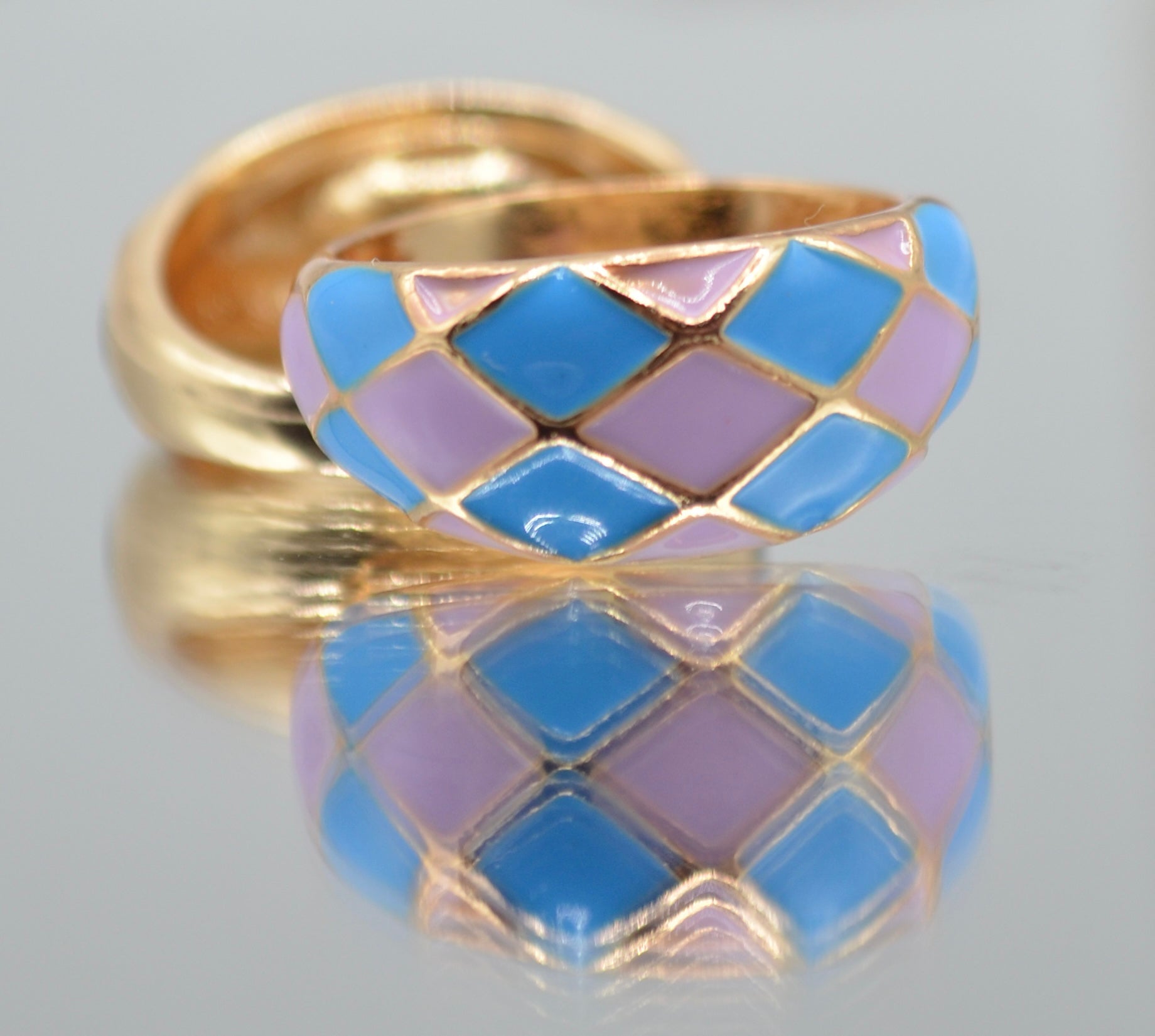 Multi Colour Enamel Ring