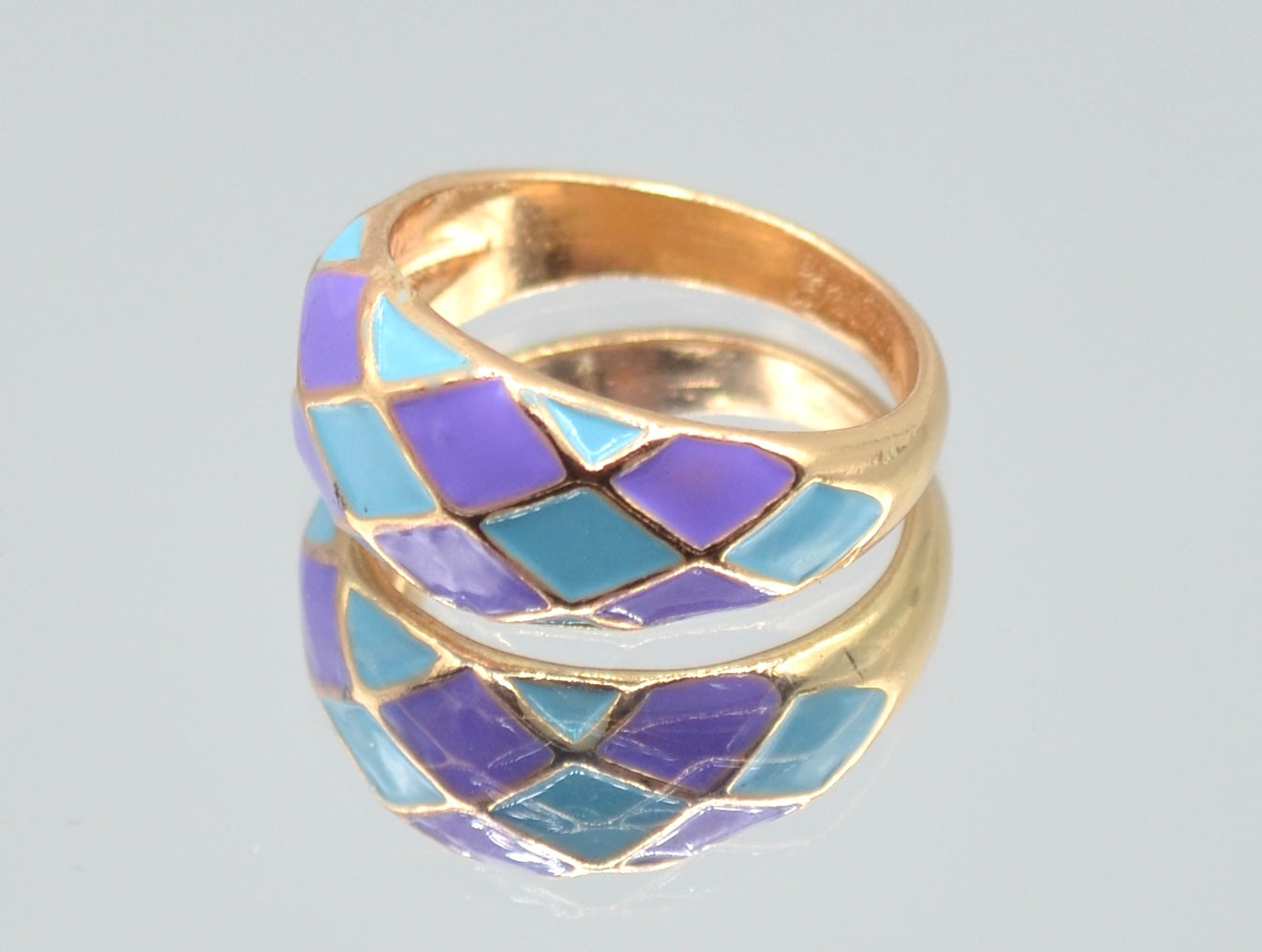 Multi Colour Enamel Ring 1