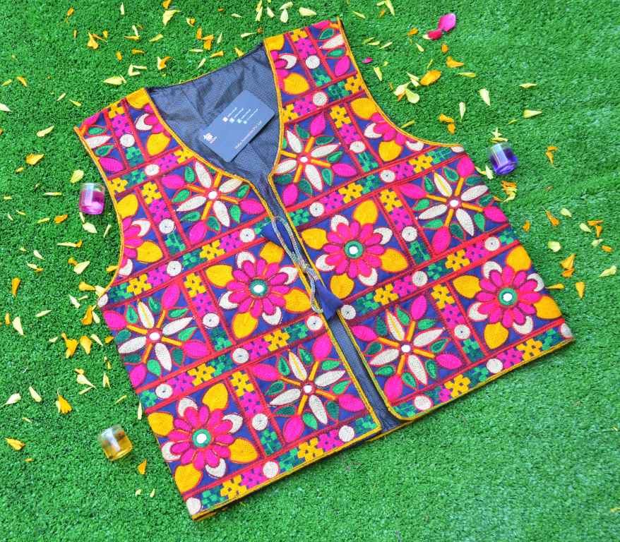 Malta Traditional Embroidery Koti With Multi Colors