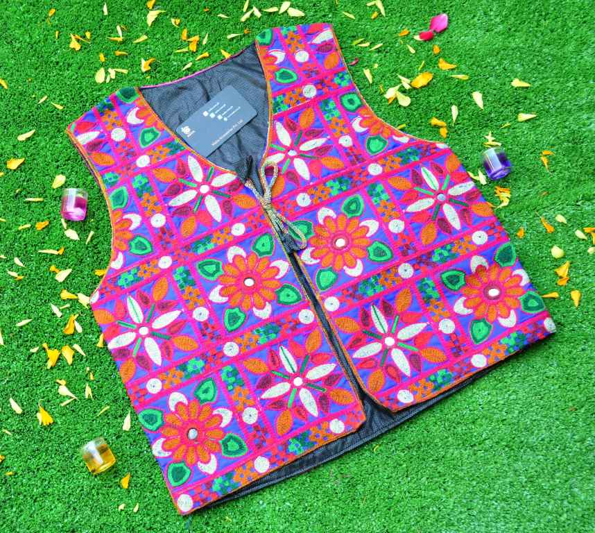 Malta Traditional Embroidery Koti With Multi Colors