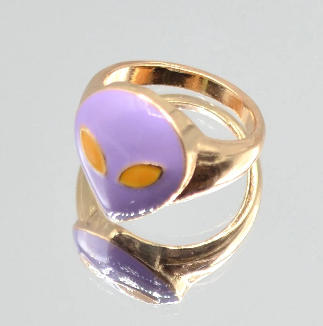 Yellow Eye Enamel Ring