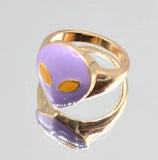 Yellow Eye Enamel Ring
