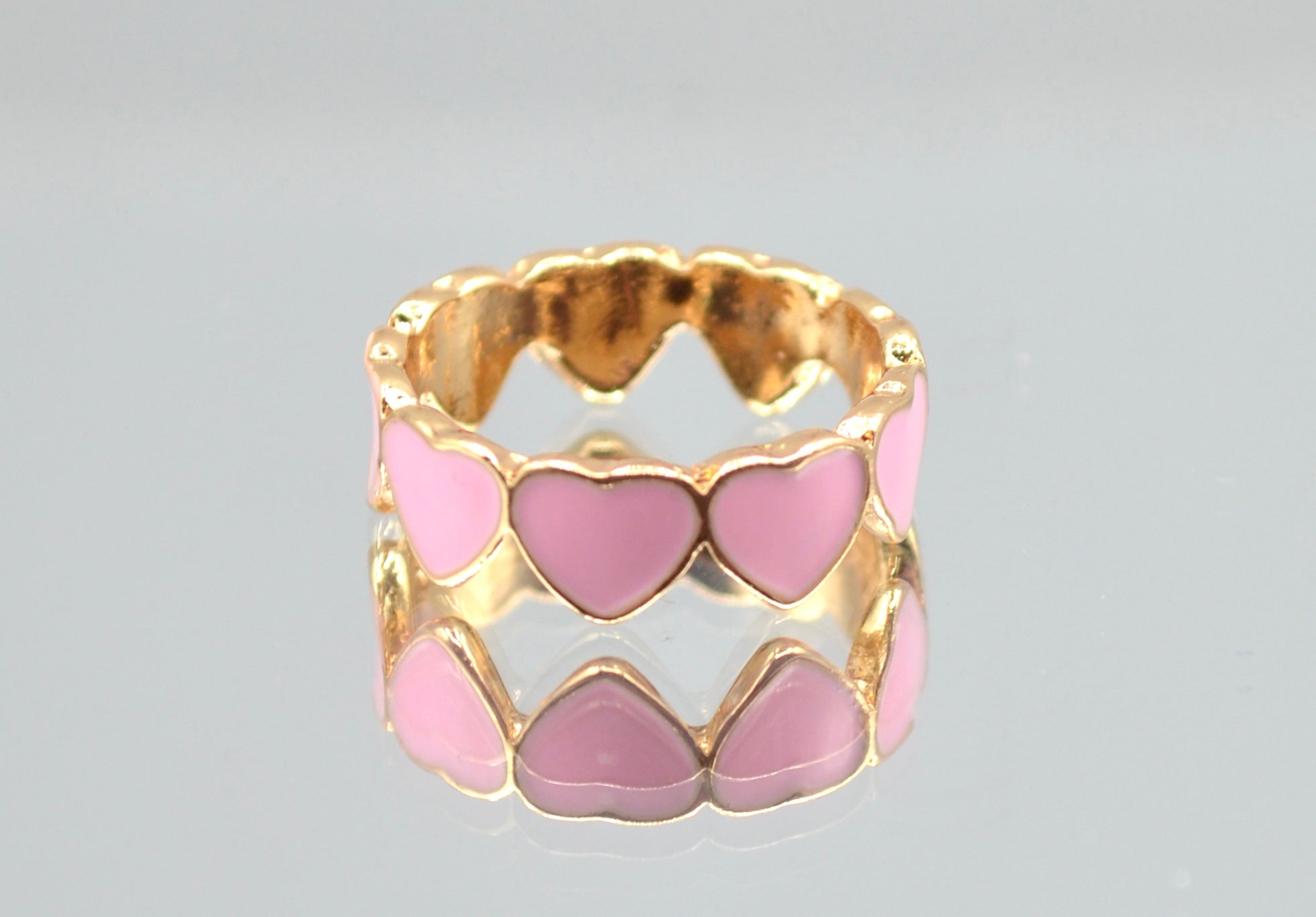 Multi Hearts Enamel Rings