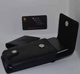 Black Leather Mobile Pouch