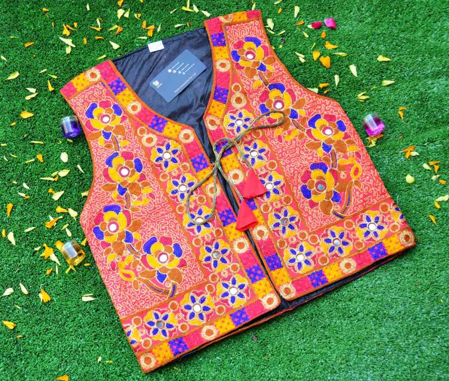 Malta Traditional Embroidery Koti With Multi Colors