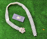 Elegant Women Pearl Crystal Belt