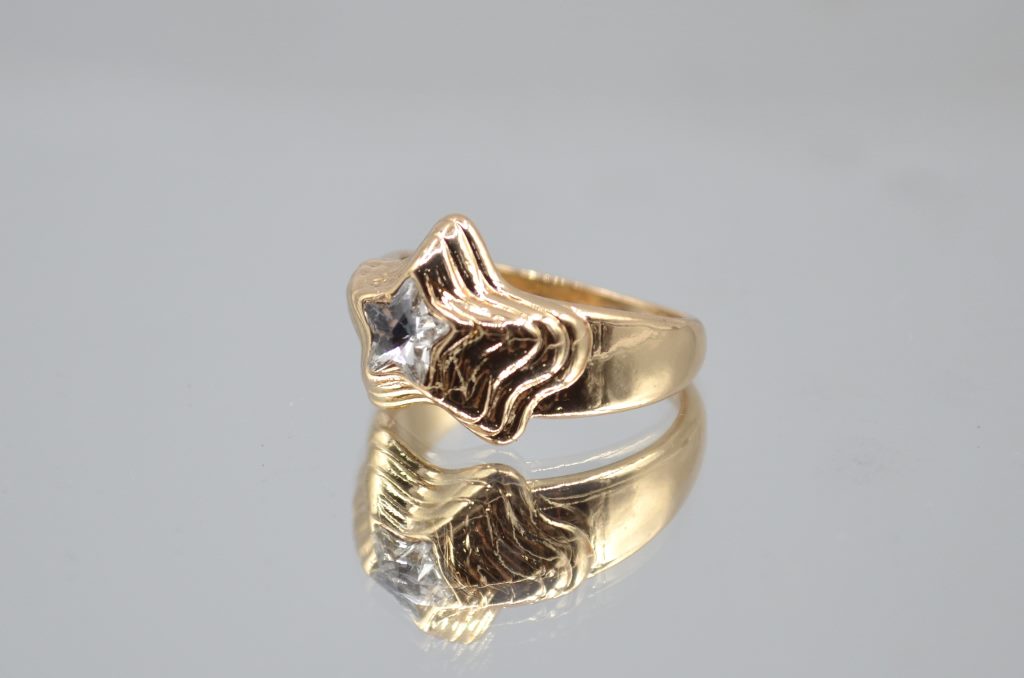 Beautiful Gold-Plated  Enamel  Ring