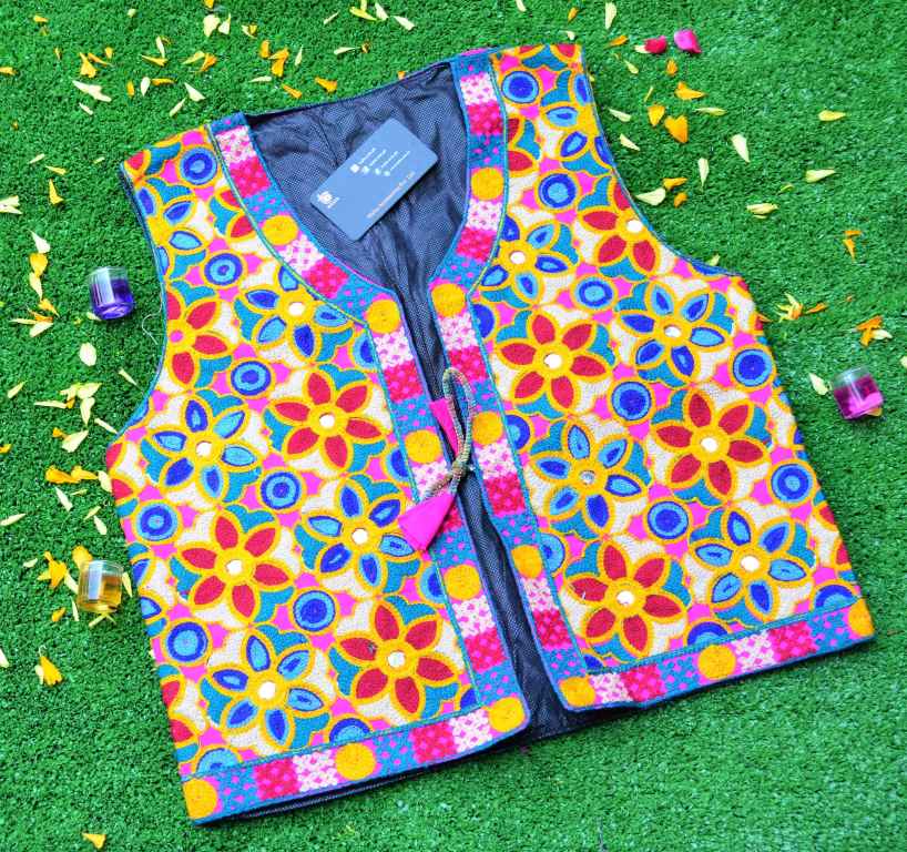 Malta Traditional Embroidery Koti With Multi Colors