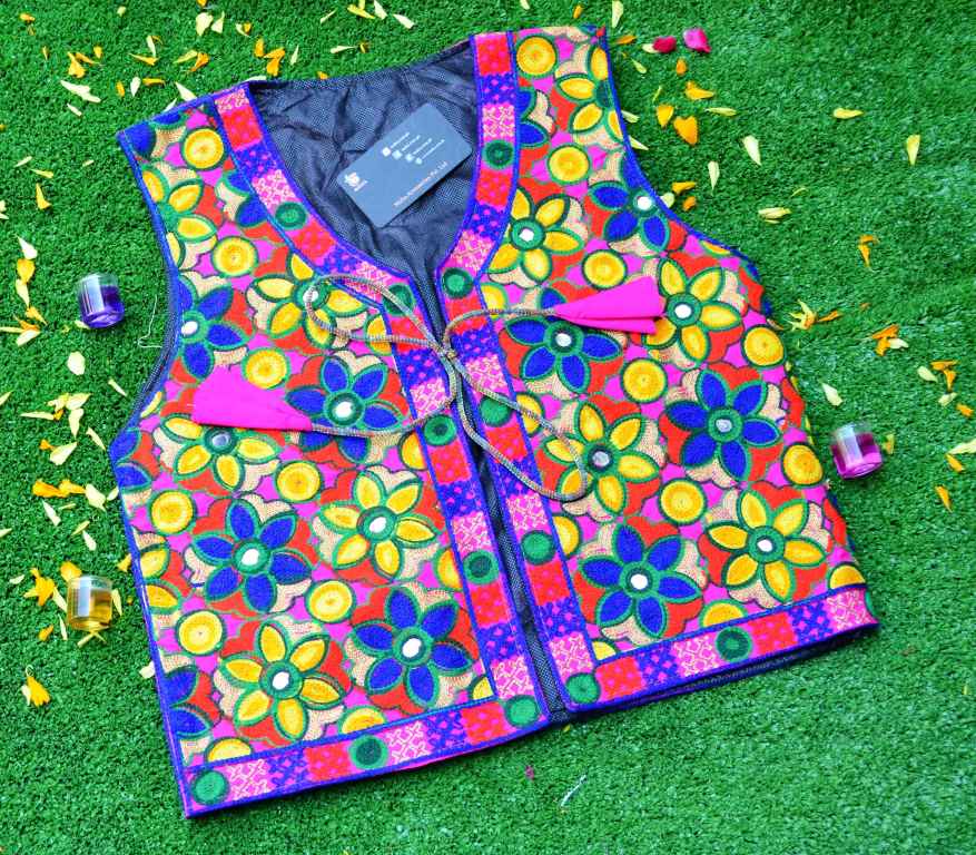 Malta Traditional Embroidery Koti With Multi Colors