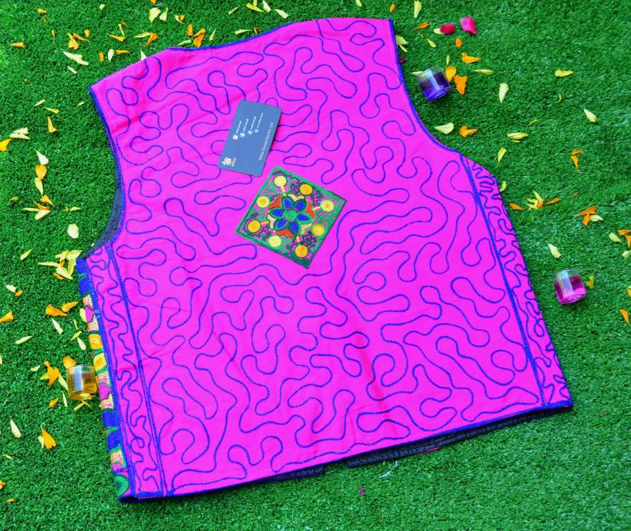 Malta Traditional Embroidery Koti With Multi Colors