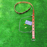 Malta Women's Punk Leather Belt  With Chain & Grommet Buckle  Rock Jeans-(05-01-01-07)