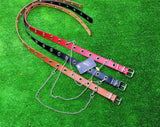 Malta Women's Punk Leather Belt  With Chain & Grommet Buckle  Rock Jeans-(05-01-01-07)
