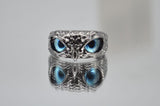 Beautiful Blue Eagle Eye  Enamel  Ring