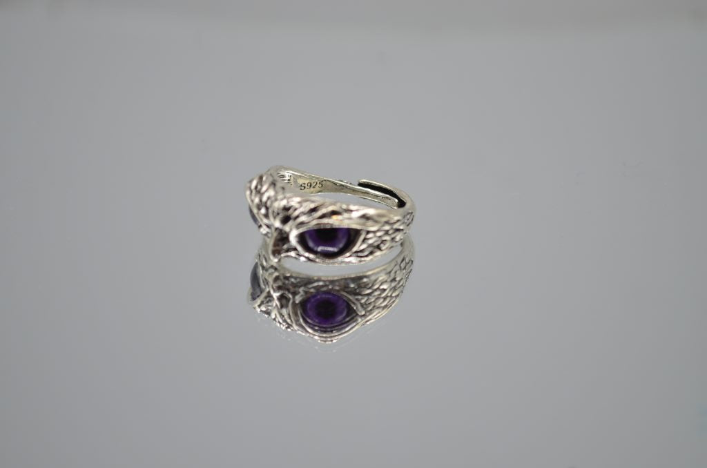 Beautiful Blue Eagle Eye  Enamel  Ring