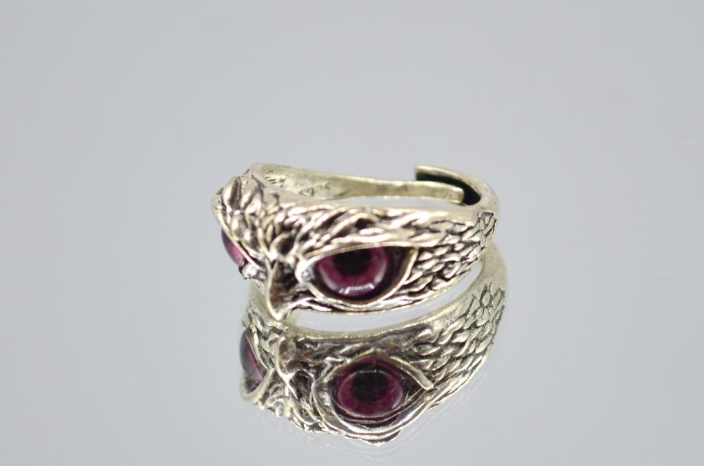 Beautiful Purple Eagle Eye  Enamel  Ring