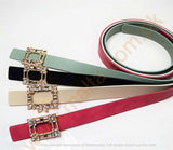 Malta Leather Rhinestone Belt