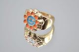 Smiley Flower Enamel Ring