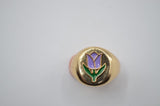 Tulip Enamel Ring