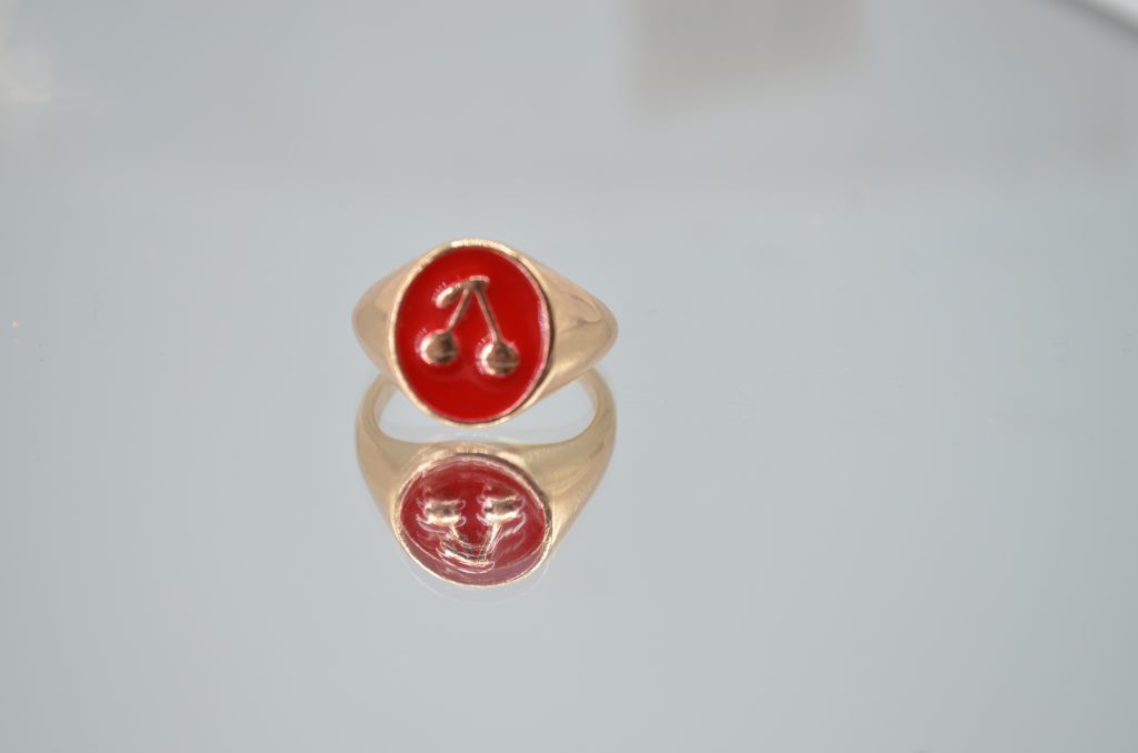 Cherry Enamel Ring