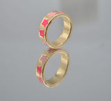 Pink Star Enamel Ring