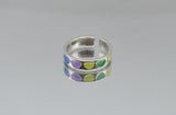 Adjustable Multi Colour  heart Ring