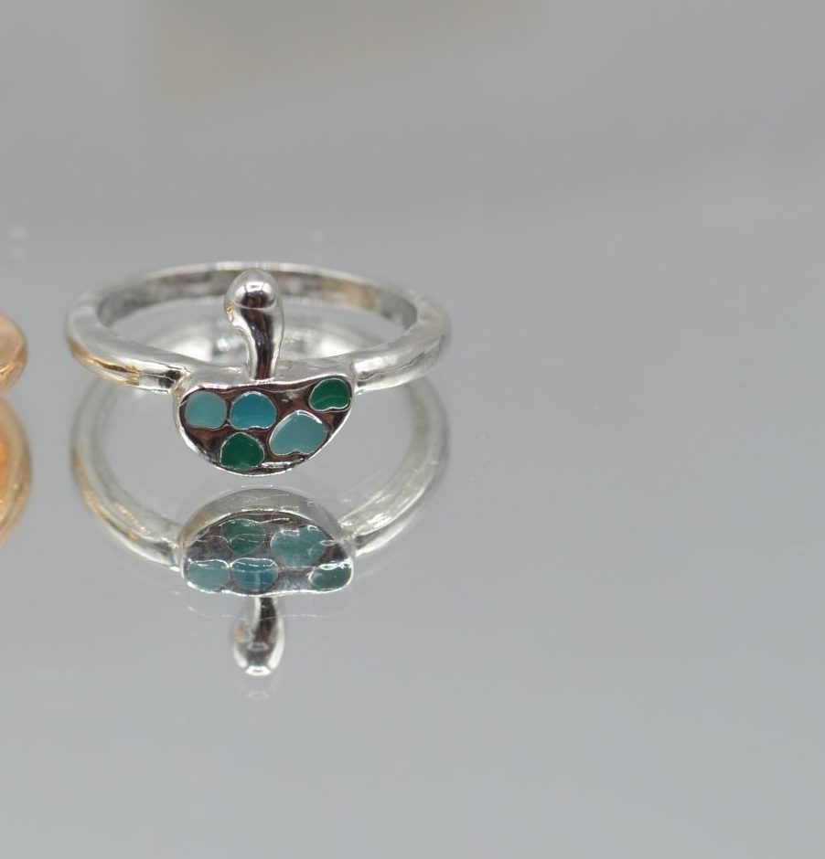 Mashroom Style Green Ring