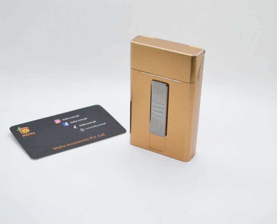 Stylish  case with electric lighter(golden)