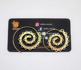 Golden Round Earings