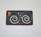Silver Round Earrings