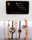 Multi Layer Hand Bracelet (Golden Black)