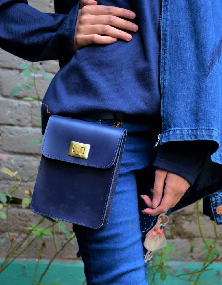 Blue Waist Bag