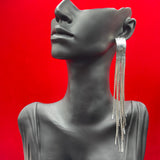 Tassel Long Rhinestone Earrings