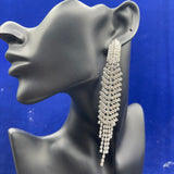 Tassel Long Rhinestone Earrings