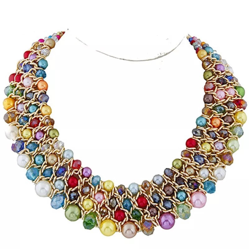 Pearl multi Colour Neck Choker