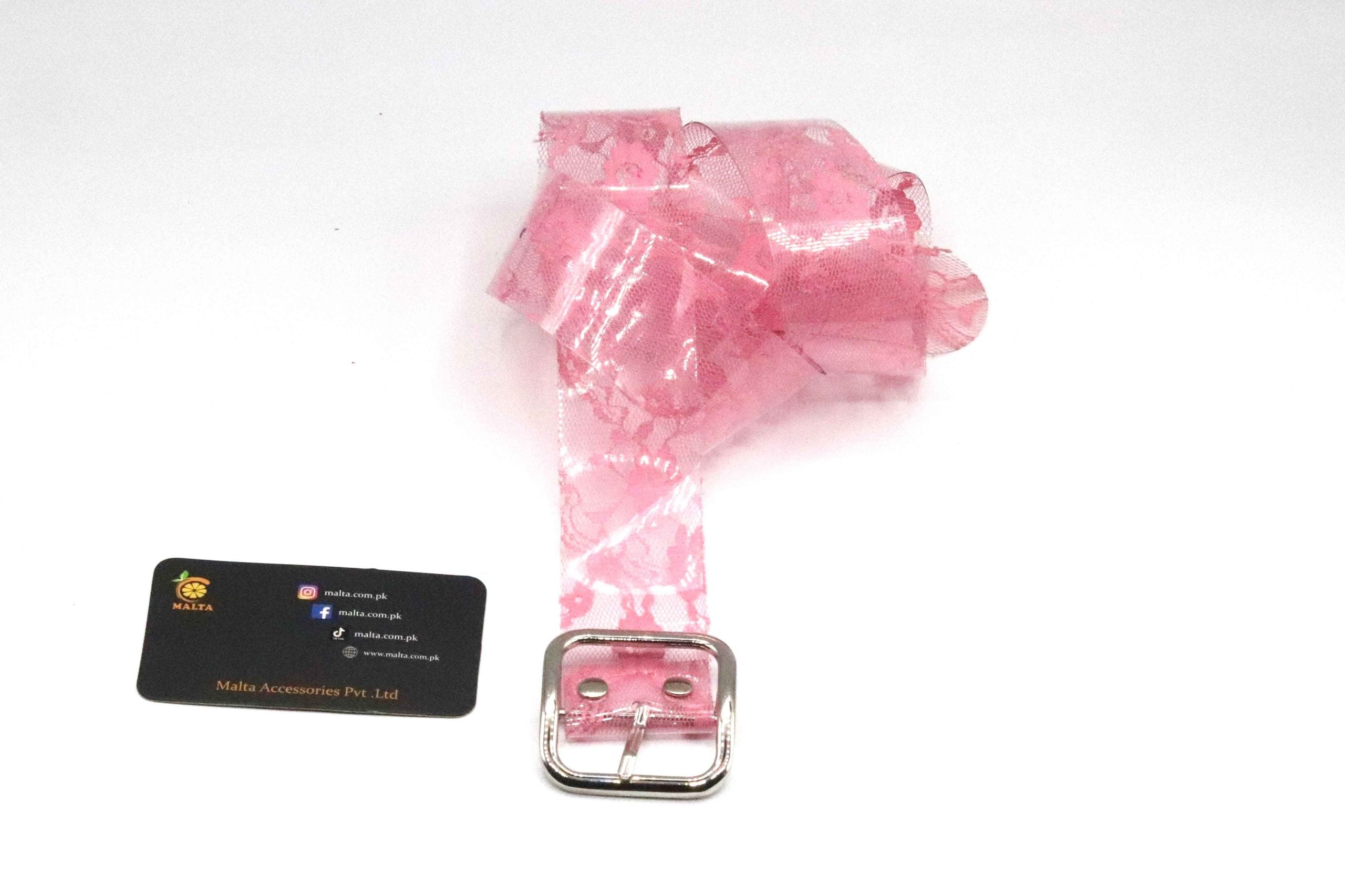 Pink Clear Fluorescent Belt