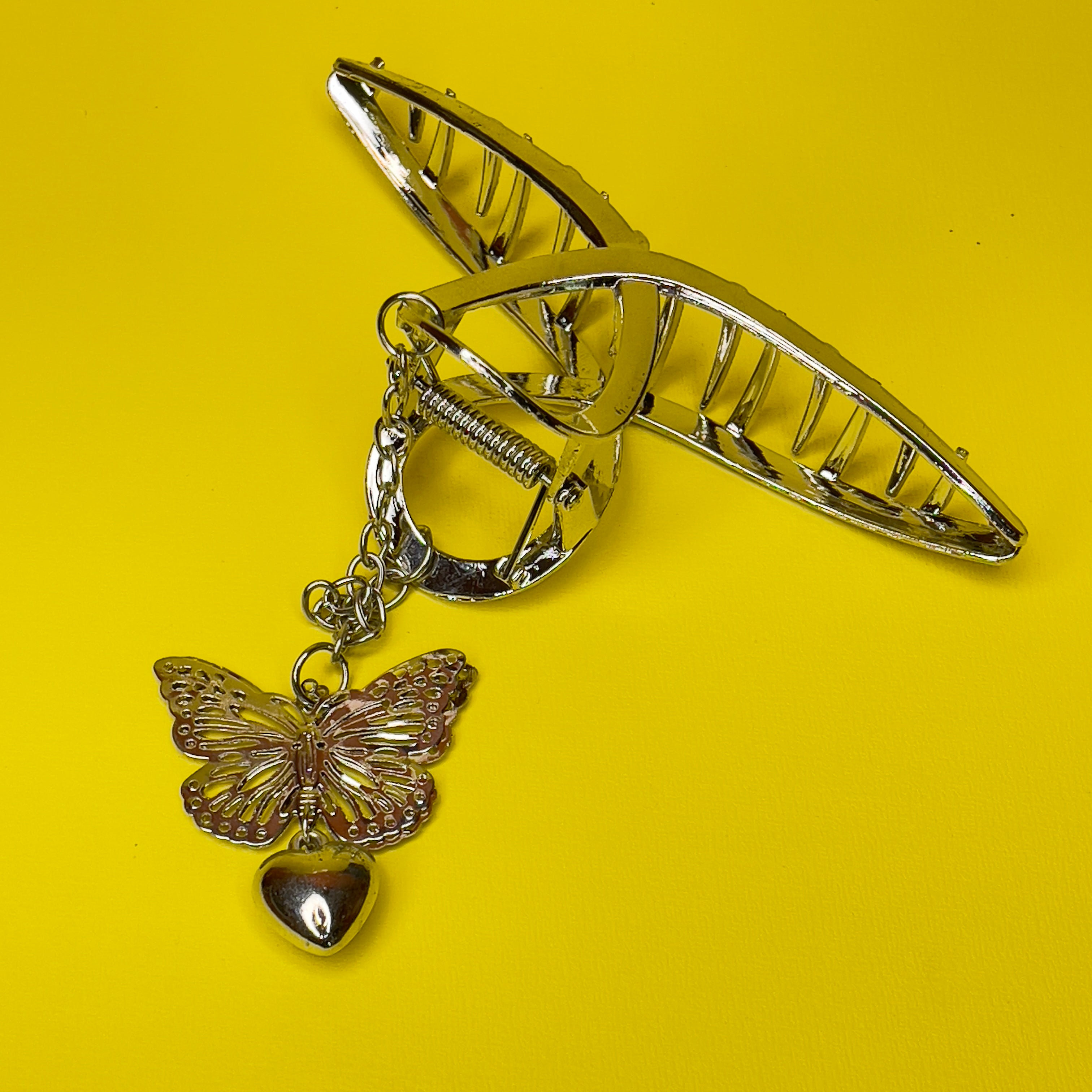 Butterfly Silver Hair Clip