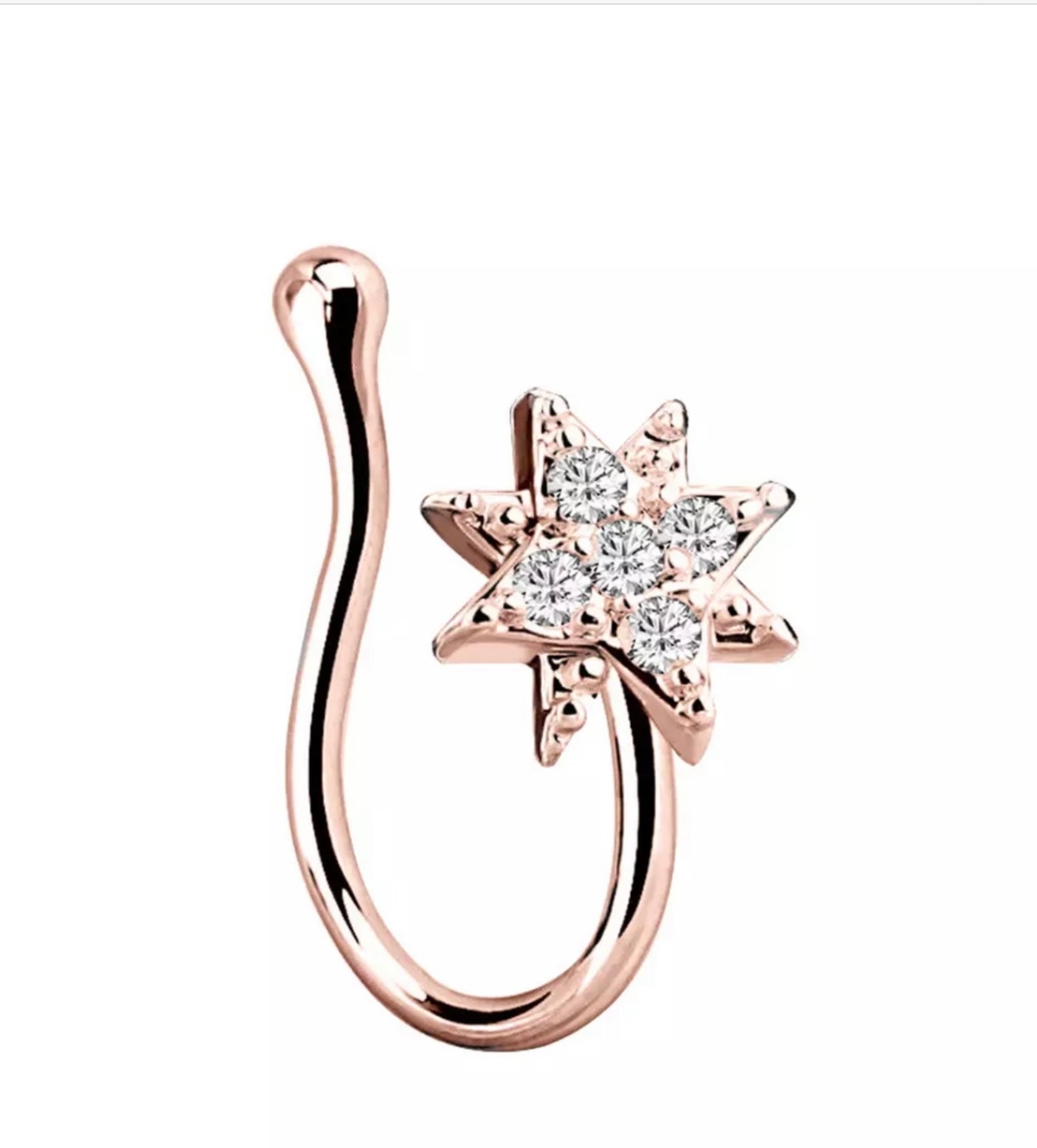 Flower Nose Ring Clip