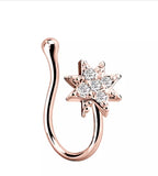 Flower Nose Ring Clip