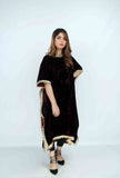 Dark Brown Velvet Kaftan