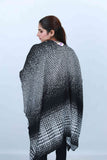 Black check-Cape Shawl