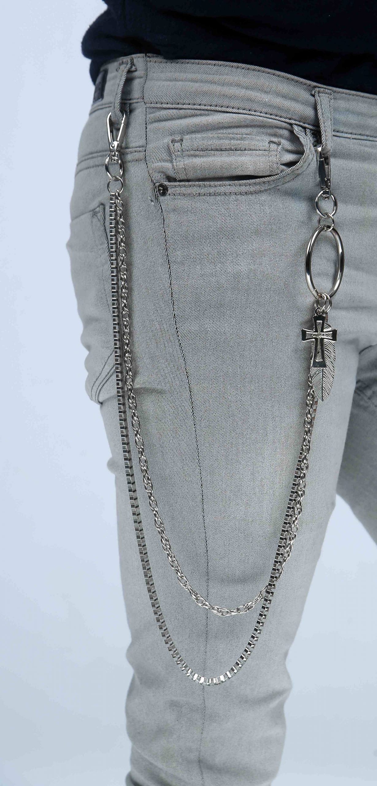 Feather Style Denim Chain